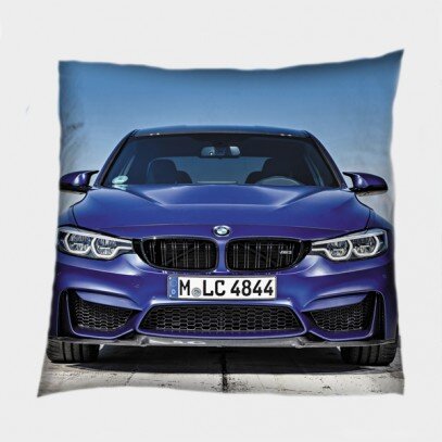 Декоративна възглавница с автомобил БМВ - BMW Blue