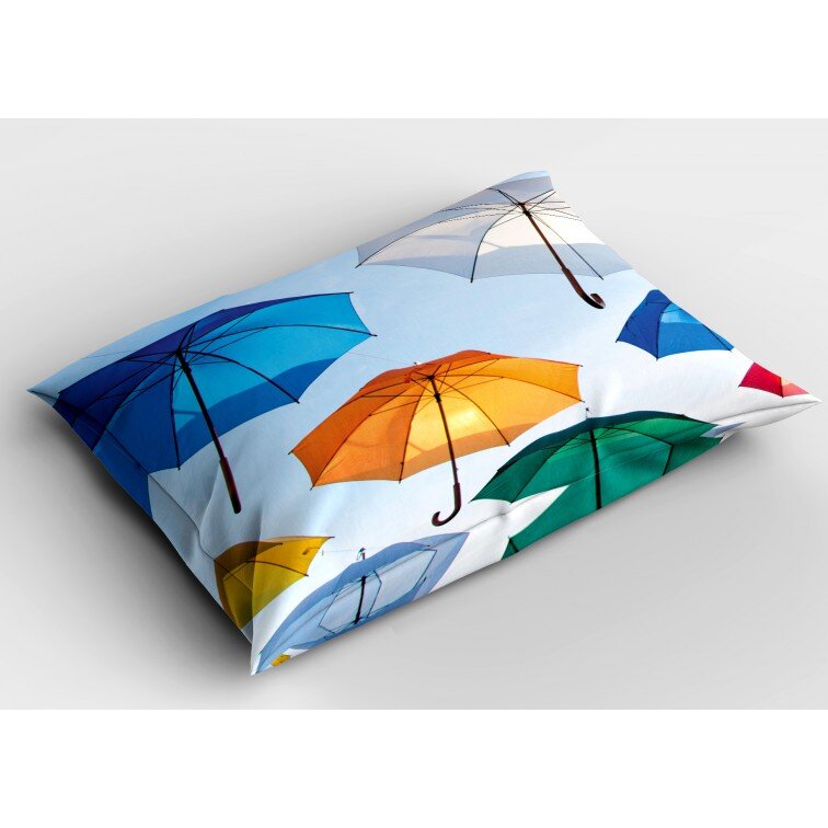 Деко възглавница Цветни чадъри - Colorful Umbrellas