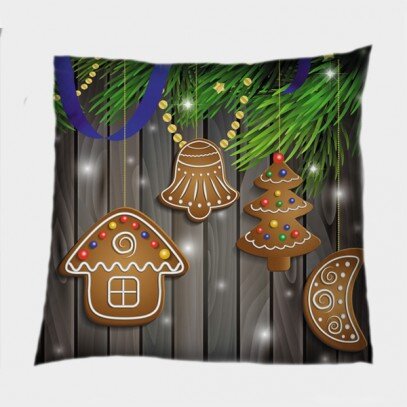 Коледна декоративна възглавница Коледни бисквитки - Christmas Cookies