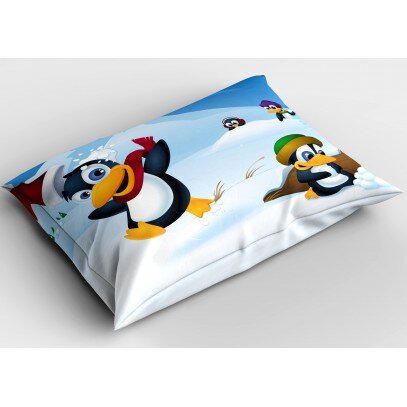 Коледна възглавница за декорация Коледни пингвини - Christmas Pinguins