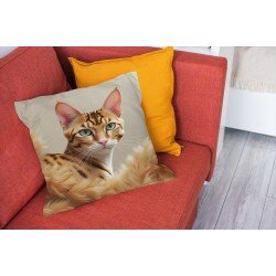 Деко възглавница Bengal cat - Бенгалска котка