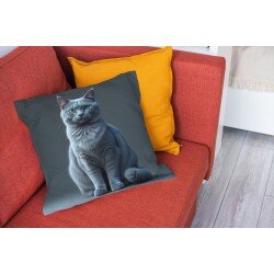 Деко възглавница Russian Blue Cat - Руска синя котка