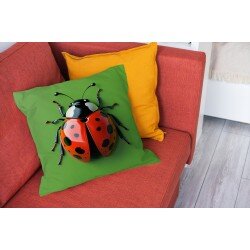 Възглавница A Vibrant Ladybug  - Ярка калинка 