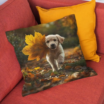 3D възглавница Куче през есента - Autumn Dog