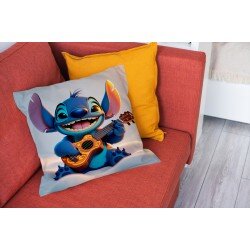 Възглавница Mini Stich with guitar - Мини Стич: Ритъмът на живота
