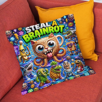 Модерна възглавница Steal a Brainrot
