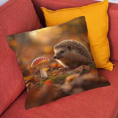 3D възглавница Таралеж през есента - Autumn Hedgehog