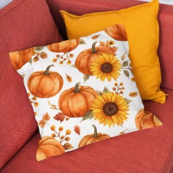 3D есенна възглавница Тикви и слънчогледи - Pumpkins and Sunflowers