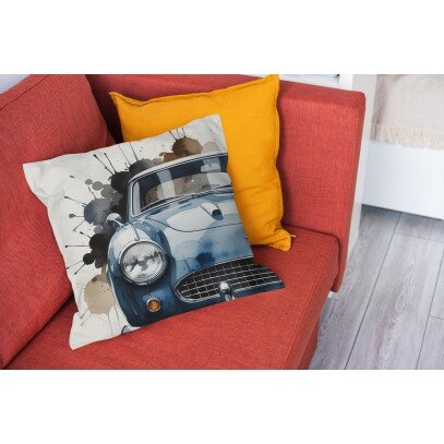 Възглавница Watercolor Masterpiece vintage car - Акварелен шедьовър кола