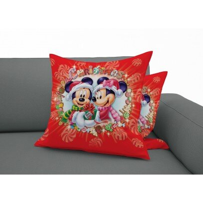 Декоративна възглавница Коледа на Мики и Мини - Mickey and Minnie Christmas