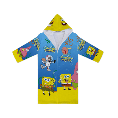 Хавлиен детски халат с качулка Спондж Боб - Sponge Bob