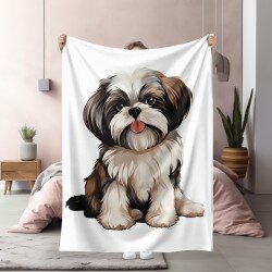 Одеяло Shi tzu dog cartoon - Сладък Ши Тцу