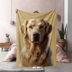 3D Одеяло Golden Retriever dog - Куче с голямо сърце