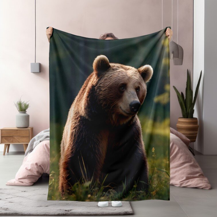 3D одеяло Мечка в гората - Bear in forest