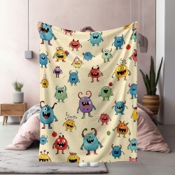 Детско Одеяло Cartoon-style monsters - Анимационни чудовища 