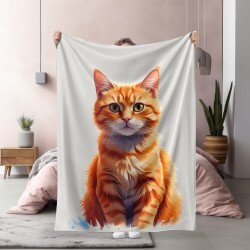 3D Одеяло Cute orange cat - Сладък оранжев котарак