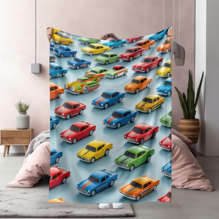 3D Одеяло Detailed toy cars - Свят в умален мащаб