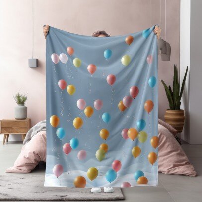 3D Одеяло Dozens of vibrant balloons - Феерия от цветове