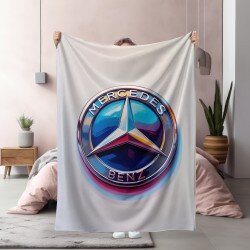 Одеяло Mercedes neon - Мерцедес емблема