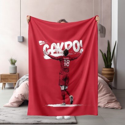 3D фенско одеяло полар Гакпо Ливърпул - Gakpo Liverpool