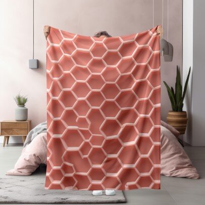 3D одеяло Interconnected hexagons - Свързани форми