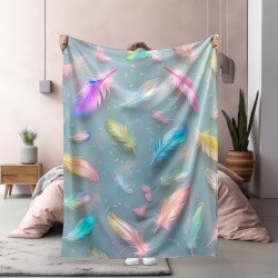 3D одеяло Iridescent feathers - Вълшебни пера