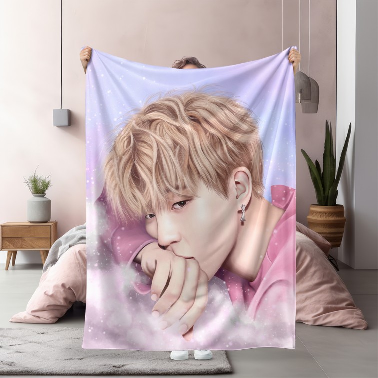 Меко одеяло Чонгук розово - Jungkook Pink BTS