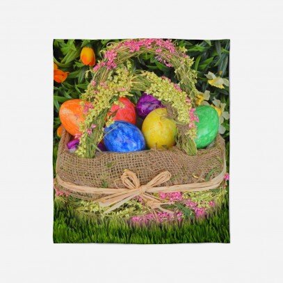Пъстро великденско одеяло Кошница с яйца - Eggs in a Basket