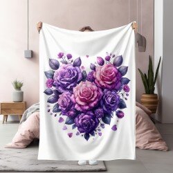 Романтично одеяло Purple roses - Лилави Рози