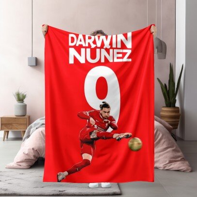 3D фенско одеяло полар Дарвин Нунес Ливърпул - Nunez Liverpool
