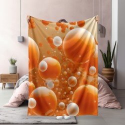 3D одеяло Оранжеви балончета - Orange bubbles