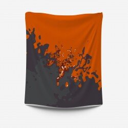 3D арт одеяло Преливане - Orange Grey Art
