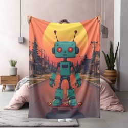 Ефектно одеяло Робот Скейтър - Robot Skater