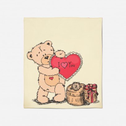 Романтично одеяло Влюбено мече - Bear In Love