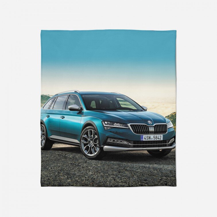 Одеяло с принт Шкода - Skoda