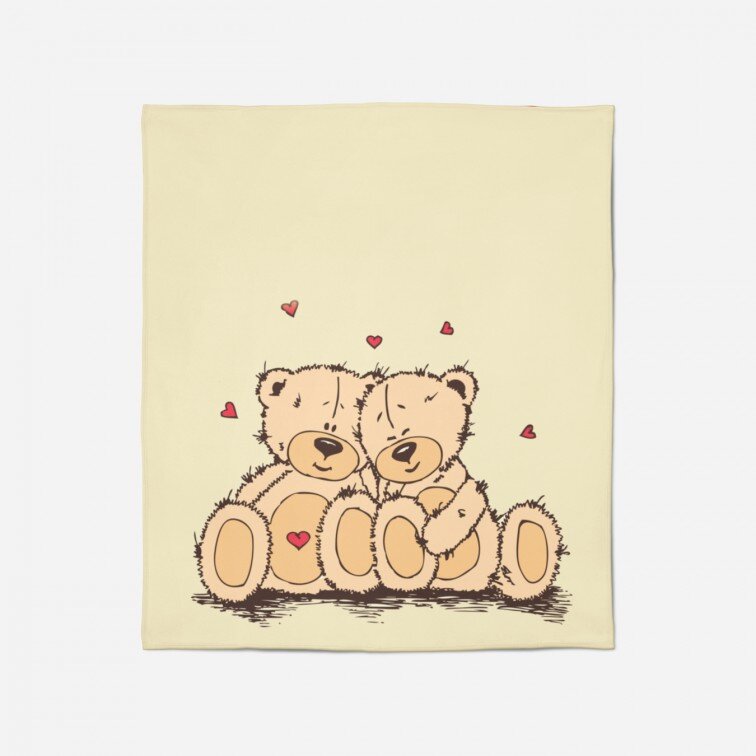 Романтично одеяло Влюбени мечета - Bears In Love