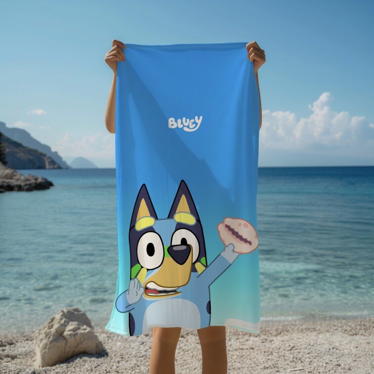 Плажна кърпа Bluey's Adventure - Приключенията на Блуи
