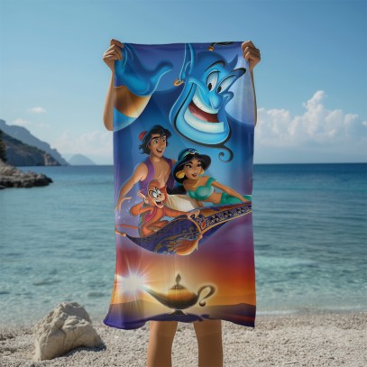 3D детска кърпа Аладин и Жасмин - Aladdin & Jasmine