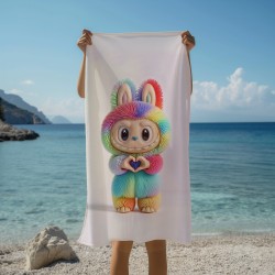 Кърпа за плаж многоцветен Лабубу - Colorful Labubu