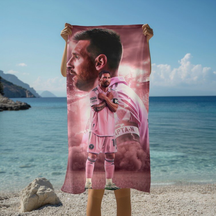 Футболна Кърпа за плаж Меси капитан - Messi Captain