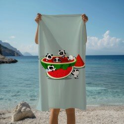 Кърпа Pandas and Juicy Watermelon - Панди и сочна диня: Лятна наслада