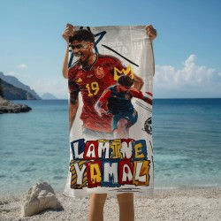 Кърпа за плаж Ламин Ямал футболист - Lamine Yamal football player
