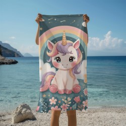 Кърпа за деца Рисуван еднорог - Unicorn Cartoon