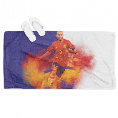 Футболна кърпа за плаж Андрес Иниеста - Andres Iniesta