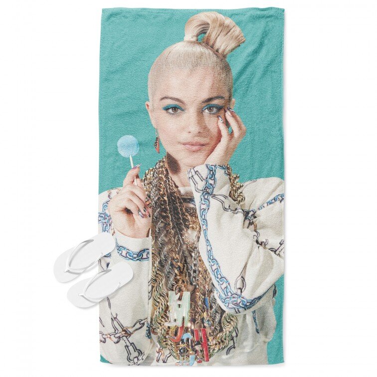 Кърпа за плаж с 3D изображение Биби Рекса - Bibi Rexha