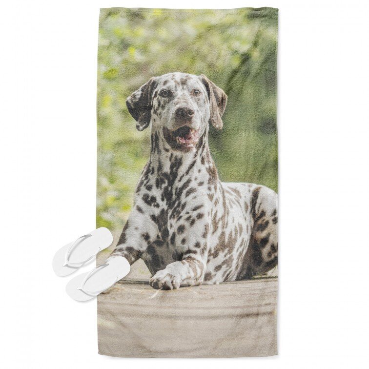 Ефектна плажна кърпа Далматинец - Dalmatian