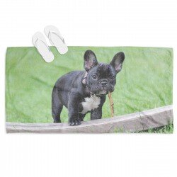 Модерна плажна кърпа Френски булдог - French Bulldog