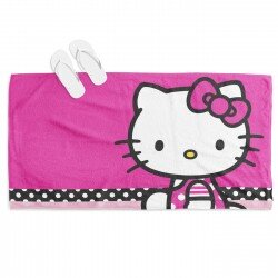 Детска плажна кърпа Хелоу Кити циклама - Hello Kitty Magenta
