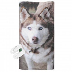 Модерна плажна кърпа Хъски - Husky