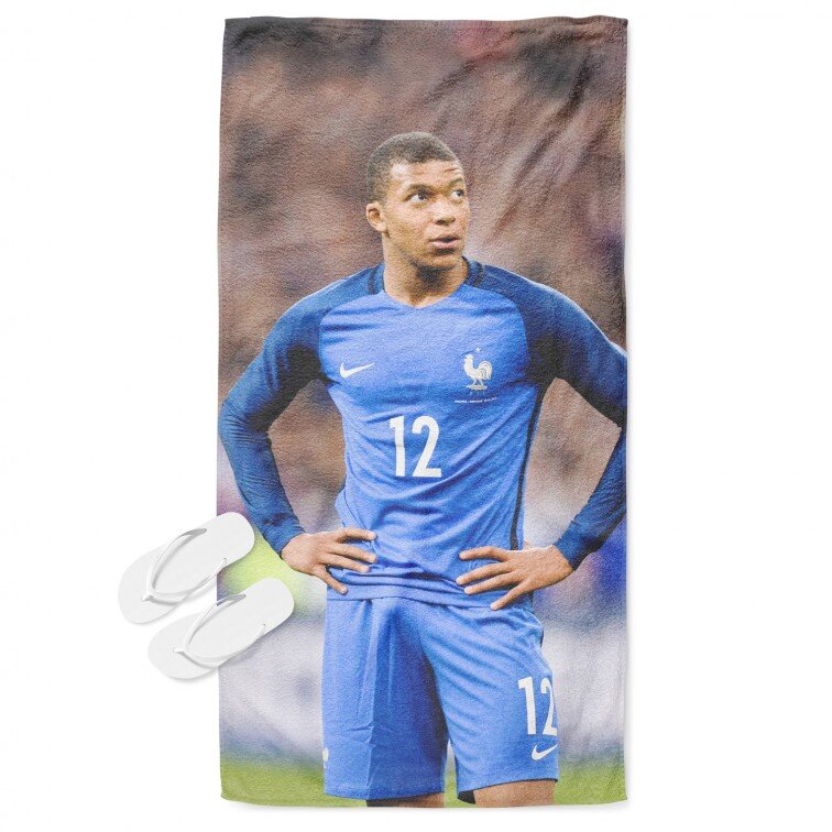 Футболна Кърпа за плаж Килиан Мбапе - Kylian Mbappe